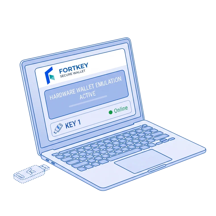FortkeyLink emulating a hardware device, USB plugging in